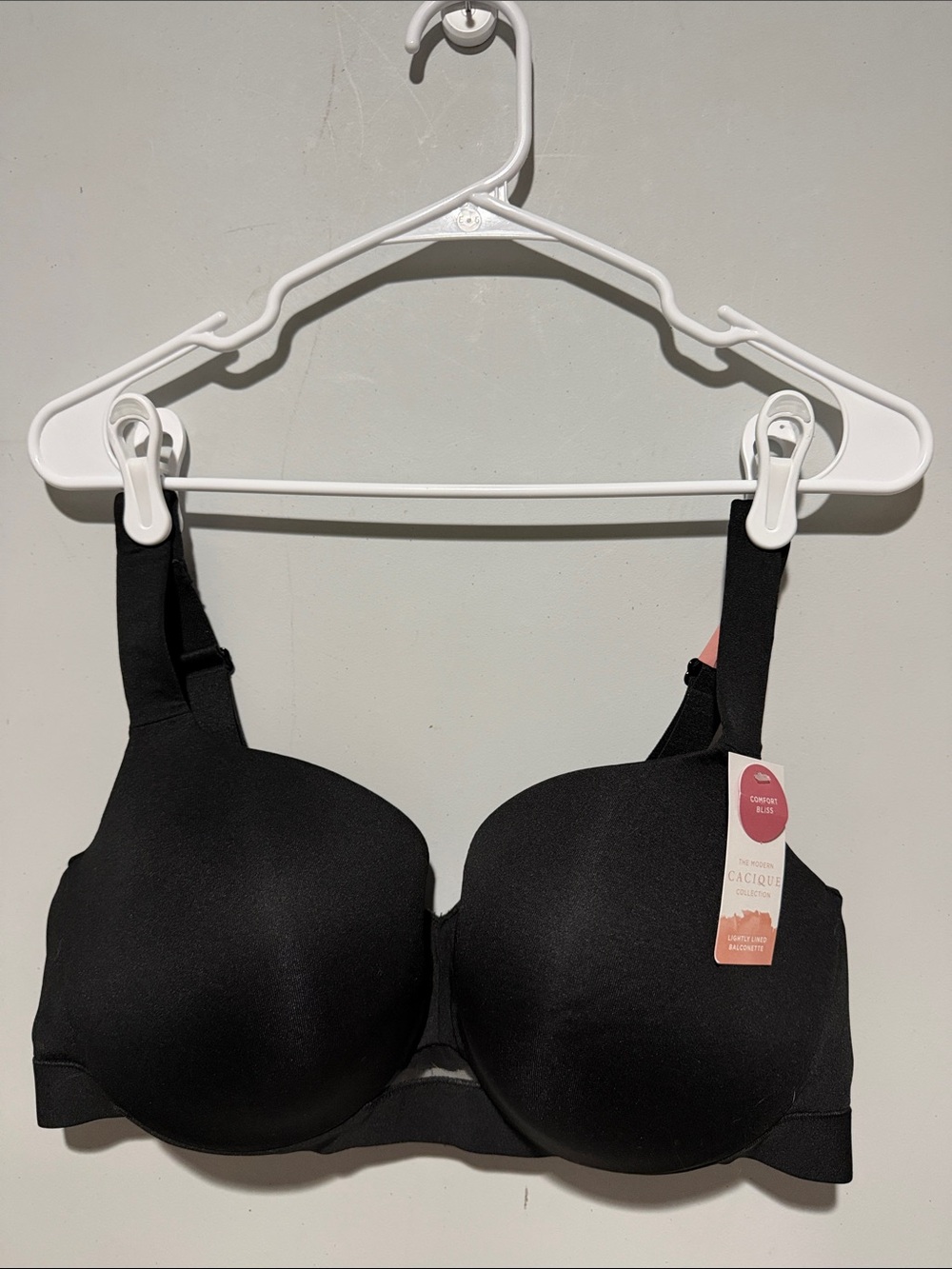 Lane Bryant Cacique Black Lightly Lined Comfort Bliss Balconette Bra